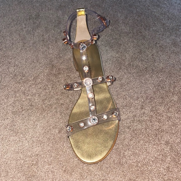 Designer Sophia Webster, “Dina Flat Sandals”, color bronze, Size 41.5. Brand New - Picture 2 of 8